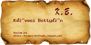 Kövesi Bottyán névjegykártya
